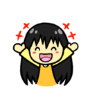 シンプル＆カワイイ 黒髪女子の日常（個別スタンプ：34）