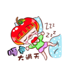 Cutie Apple Girl（個別スタンプ：6）