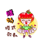 Cutie Apple Girl（個別スタンプ：35）