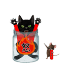 【びんねこ】黒猫バージョン（個別スタンプ：39）