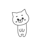 きゅーとなしろねこ。（個別スタンプ：1）