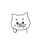 きゅーとなしろねこ。（個別スタンプ：4）