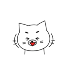 きゅーとなしろねこ。（個別スタンプ：5）