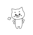 きゅーとなしろねこ。（個別スタンプ：24）