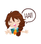 Chabbie the Funny Expressive Cute Girl（個別スタンプ：1）