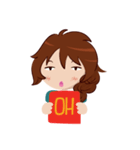 Chabbie the Funny Expressive Cute Girl（個別スタンプ：7）