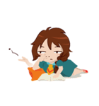 Chabbie the Funny Expressive Cute Girl（個別スタンプ：16）