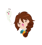 Chabbie the Funny Expressive Cute Girl（個別スタンプ：34）