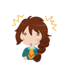Chabbie the Funny Expressive Cute Girl（個別スタンプ：37）