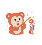Monkey in Chinese New Year-Red Monkey（個別スタンプ：10）