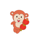 Monkey in Chinese New Year-Red Monkey（個別スタンプ：12）