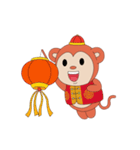 Monkey in Chinese New Year-Red Monkey（個別スタンプ：23）