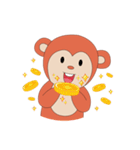 Monkey in Chinese New Year-Red Monkey（個別スタンプ：35）