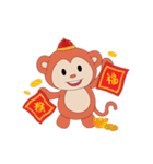 Monkey in Chinese New Year-Red Monkey（個別スタンプ：37）