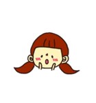 ウサギのはまきんと女の子（個別スタンプ：17）
