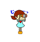 ウサギのはまきんと女の子（個別スタンプ：32）