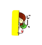 ウサギのはまきんと女の子（個別スタンプ：36）