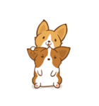 Corgi Dog KaKa - Good Friends（個別スタンプ：4）