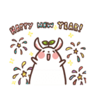 New Year Mameme rabbit（個別スタンプ：6）
