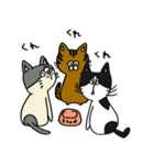 3匹の猫（ゆるめ）（個別スタンプ：38）