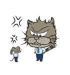 Gray cat with tiger Taro Pills（個別スタンプ：14）