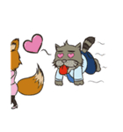 Gray cat with tiger Taro Pills（個別スタンプ：32）