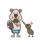 Quokka and little partner（個別スタンプ：35）
