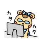 ボーダーぐま（個別スタンプ：35）