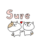 英語の愛ねこすけ love cat stickers（個別スタンプ：30）