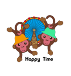 Naughty Luckily Monkey（個別スタンプ：17）