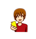 スマホゲームをする人（個別スタンプ：1）