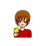 スマホゲームをする人（個別スタンプ：2）