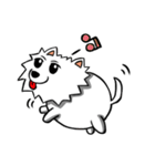 White Pomeranian enjoy life（個別スタンプ：2）