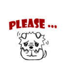 White Pomeranian enjoy life（個別スタンプ：4）