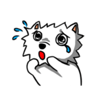 White Pomeranian enjoy life（個別スタンプ：6）