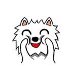 White Pomeranian enjoy life（個別スタンプ：7）