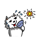 White Pomeranian enjoy life（個別スタンプ：15）