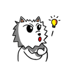 White Pomeranian enjoy life（個別スタンプ：22）