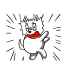White Pomeranian enjoy life（個別スタンプ：33）