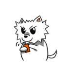 White Pomeranian enjoy life（個別スタンプ：39）