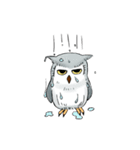 Lazy Grey Owl（個別スタンプ：8）