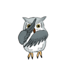 Lazy Grey Owl（個別スタンプ：16）