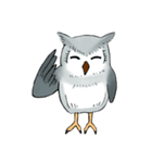 Lazy Grey Owl（個別スタンプ：21）