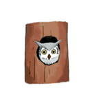 Lazy Grey Owl（個別スタンプ：27）