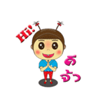 Nong Maiway Cute little girl（個別スタンプ：1）