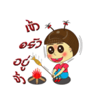 Nong Maiway Cute little girl（個別スタンプ：28）