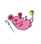 今日もいる！友達のネズ美くんと花うそ。（個別スタンプ：26）