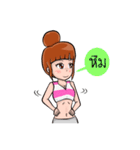 Cute healthy girl（個別スタンプ：3）