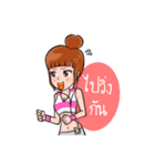 Cute healthy girl（個別スタンプ：6）