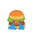 ハンバーガーにゃんこ（個別スタンプ：4）